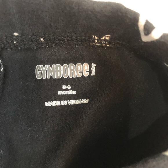 Gymboree baby 3-6 months cute black leggings with white stars - Picture 2 of 6